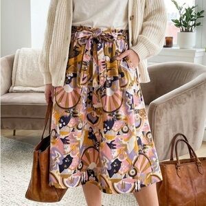Modcloth Multicolor Abstract A-Line Skirt